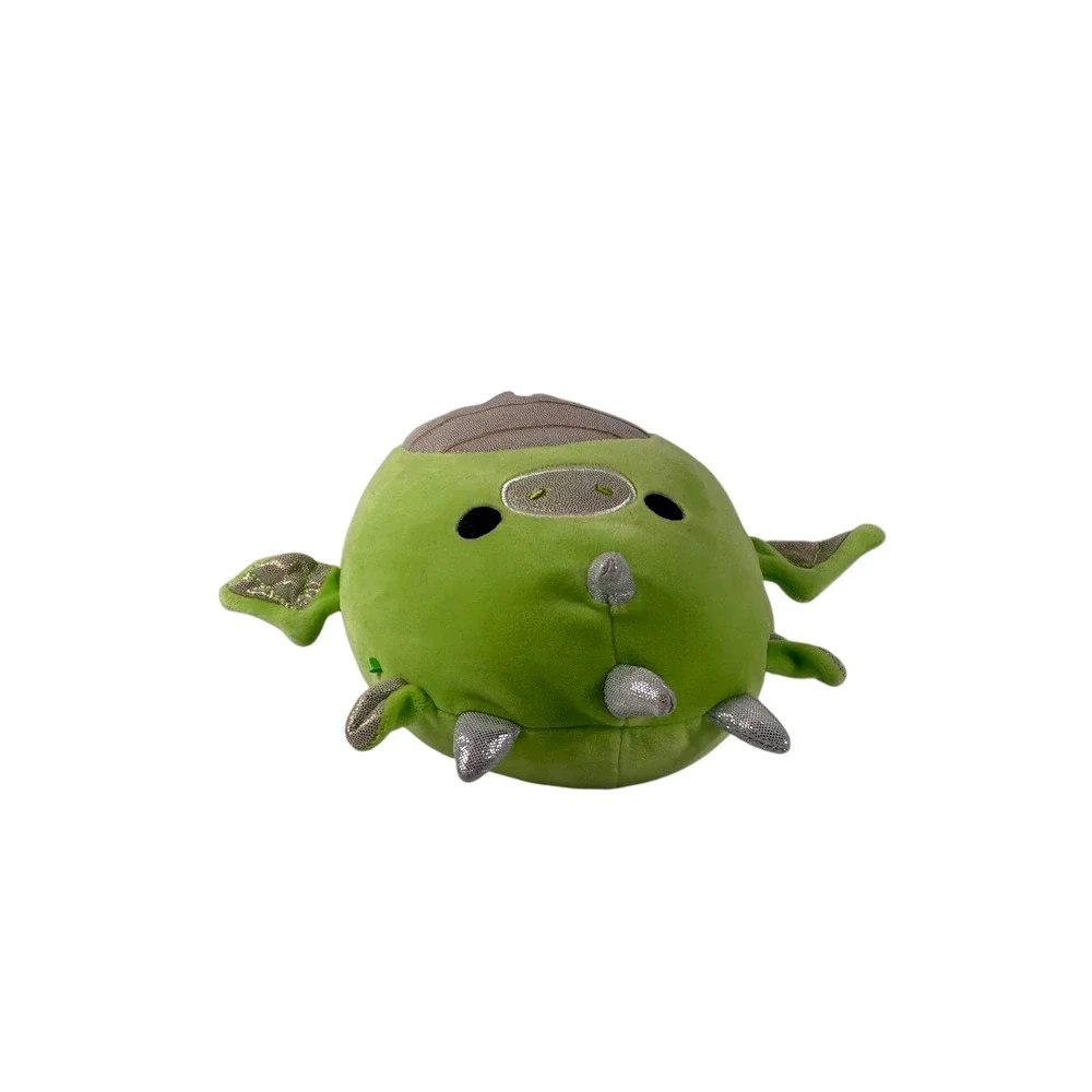 Squishmallows Dragon Kids 8 Inch Green Excellent Metallic Silver Belly Desmund